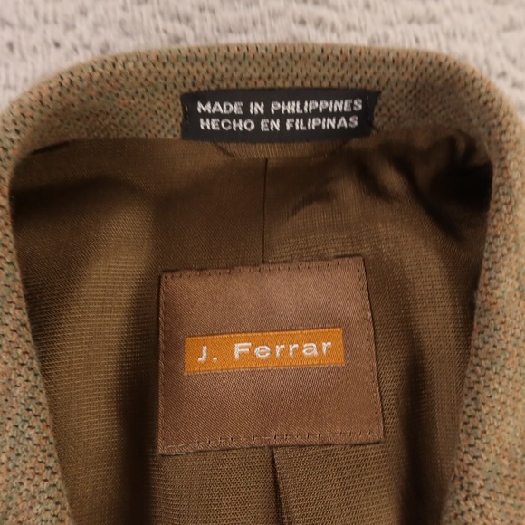Marled Jacket XL Green Brown Melange Hopsack Patch Pockets Blazer 46S NEW $175 - Picture 3 of 14